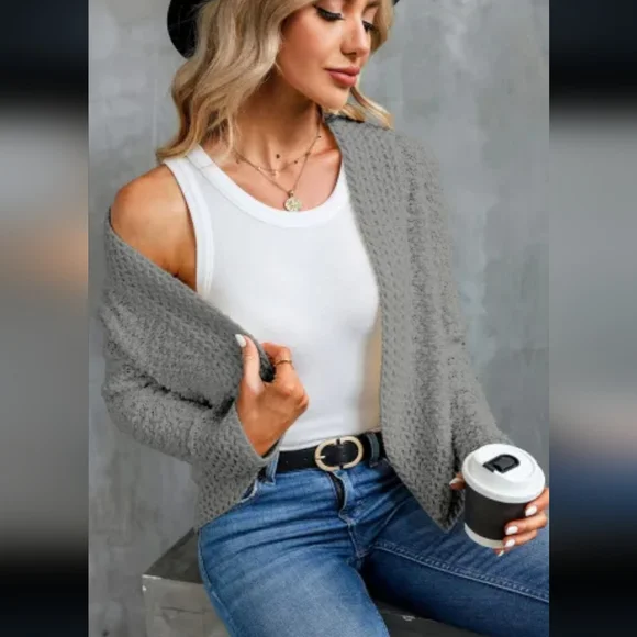 New popcorn knit cardigan - Picture 6 of 11